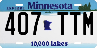 MN license plate 407TTM