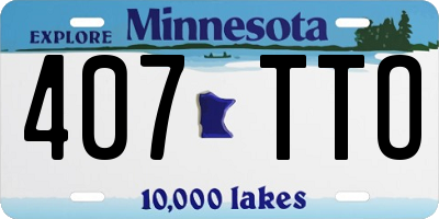 MN license plate 407TTO