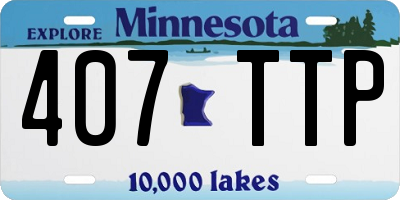 MN license plate 407TTP