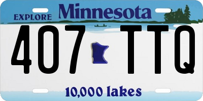 MN license plate 407TTQ