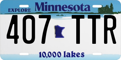 MN license plate 407TTR