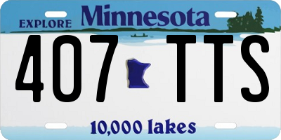 MN license plate 407TTS