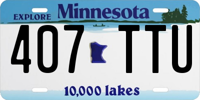 MN license plate 407TTU
