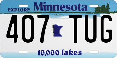 MN license plate 407TUG
