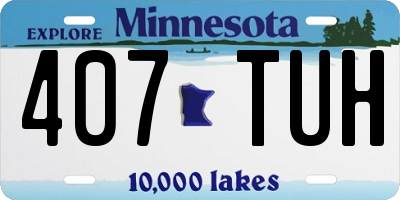MN license plate 407TUH
