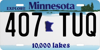 MN license plate 407TUQ