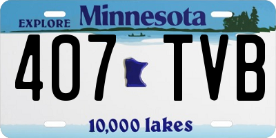 MN license plate 407TVB