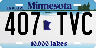 MN license plate 407TVC
