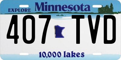 MN license plate 407TVD