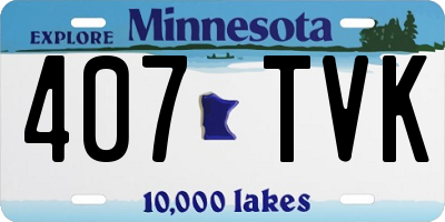 MN license plate 407TVK