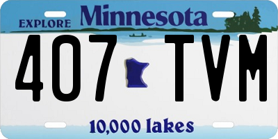 MN license plate 407TVM