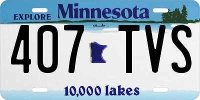 MN license plate 407TVS