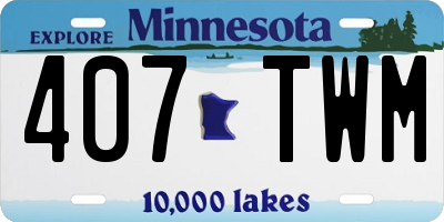 MN license plate 407TWM