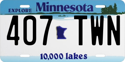 MN license plate 407TWN