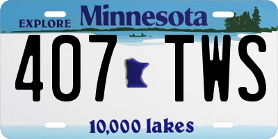 MN license plate 407TWS
