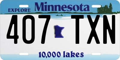 MN license plate 407TXN
