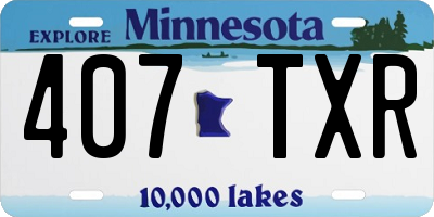 MN license plate 407TXR
