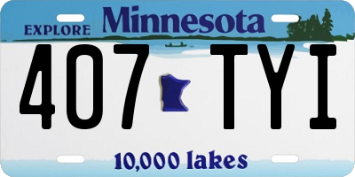 MN license plate 407TYI