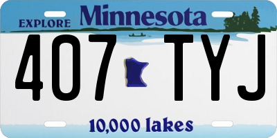 MN license plate 407TYJ