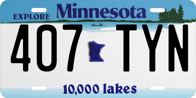 MN license plate 407TYN