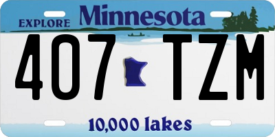 MN license plate 407TZM