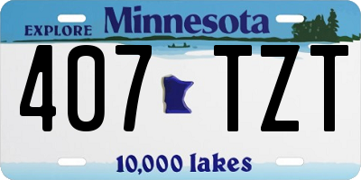 MN license plate 407TZT