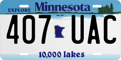 MN license plate 407UAC