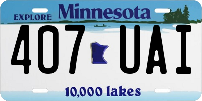 MN license plate 407UAI