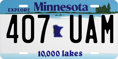 MN license plate 407UAM