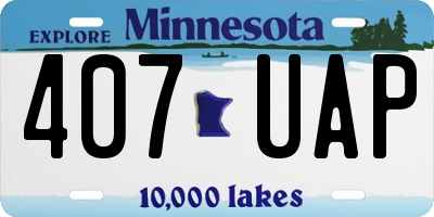 MN license plate 407UAP