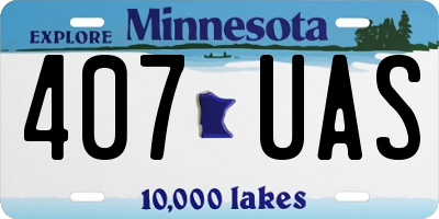 MN license plate 407UAS