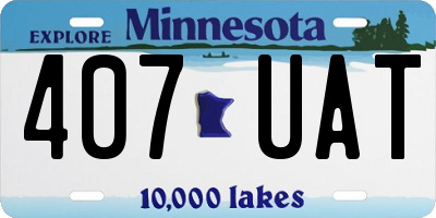 MN license plate 407UAT