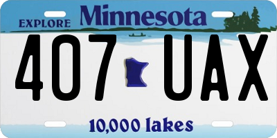 MN license plate 407UAX