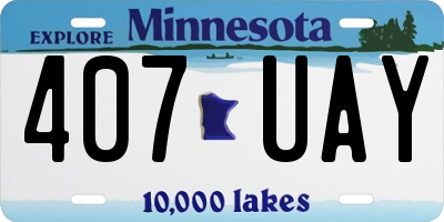 MN license plate 407UAY