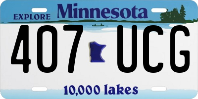 MN license plate 407UCG