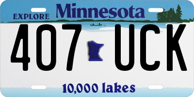 MN license plate 407UCK