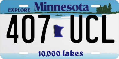 MN license plate 407UCL