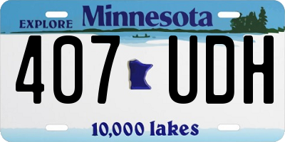 MN license plate 407UDH