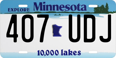 MN license plate 407UDJ