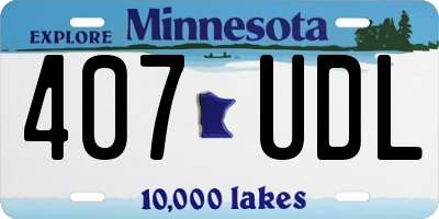 MN license plate 407UDL