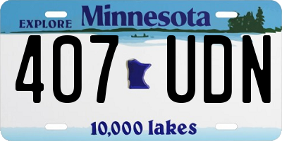 MN license plate 407UDN