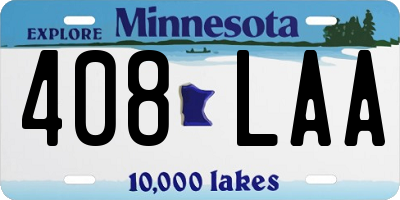 MN license plate 408LAA
