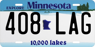 MN license plate 408LAG