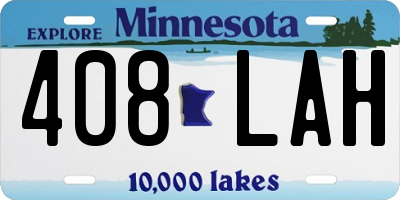 MN license plate 408LAH