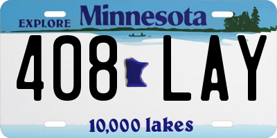 MN license plate 408LAY