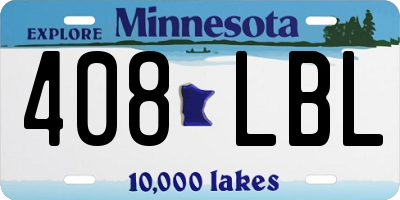 MN license plate 408LBL