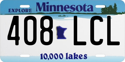 MN license plate 408LCL