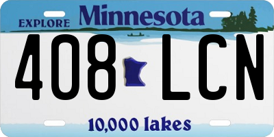 MN license plate 408LCN