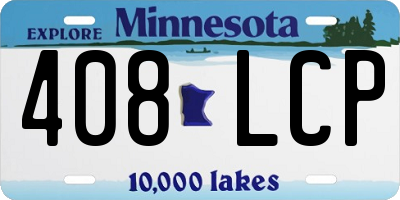 MN license plate 408LCP