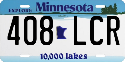MN license plate 408LCR